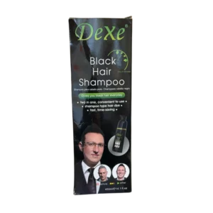 Dexe Black Hair Shampoo - 2-in-1 Dye & Wash (400ml)