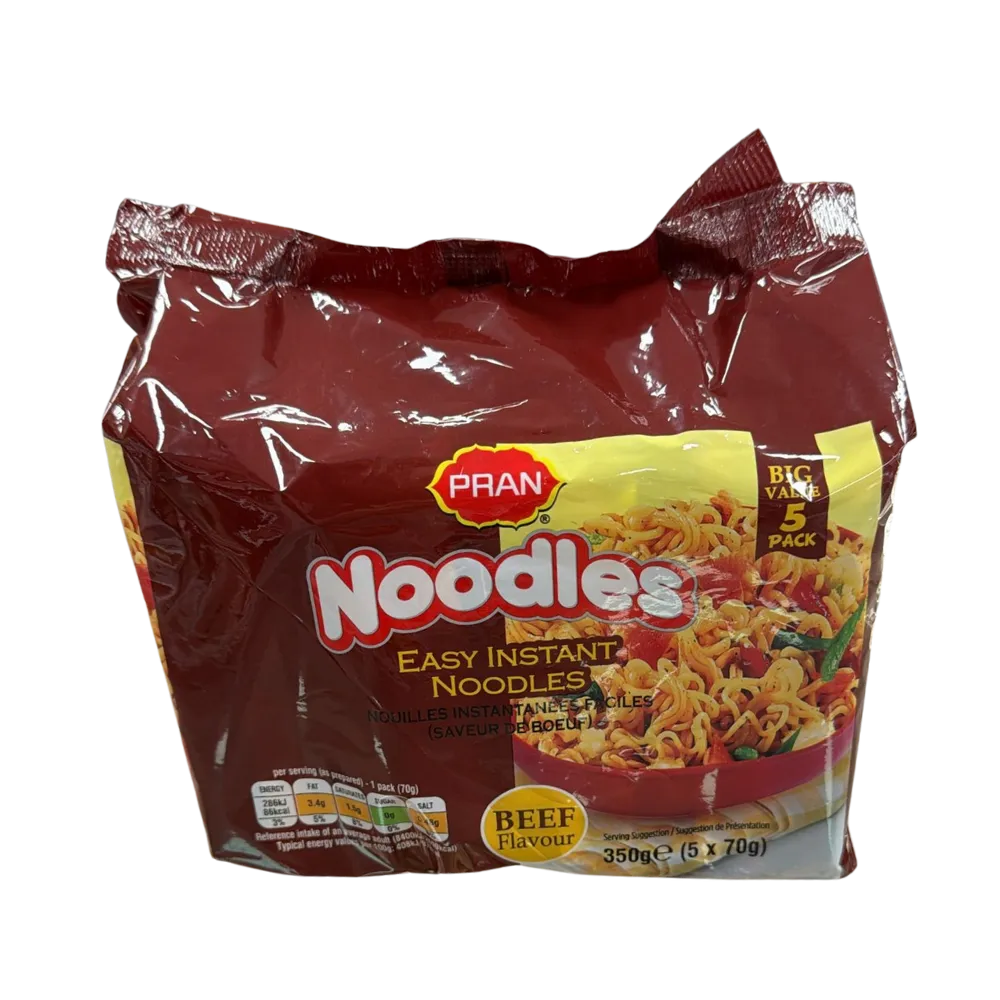 PRAN Easy Instant Noodles Beef Flavour 5 Pack