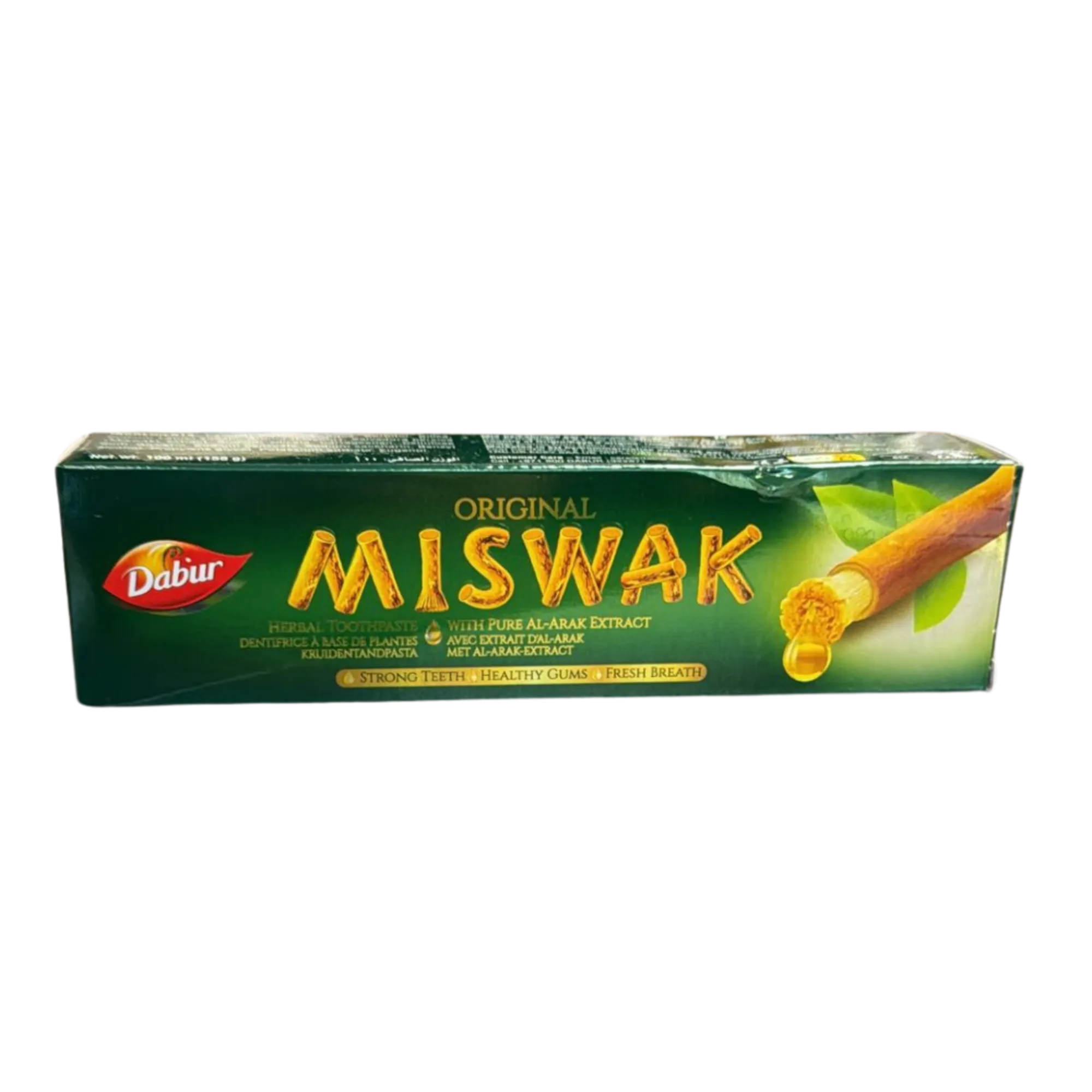 Dabur Miswak Herbal Toothpaste - Original Al-Arak Extract (Strong Gums)