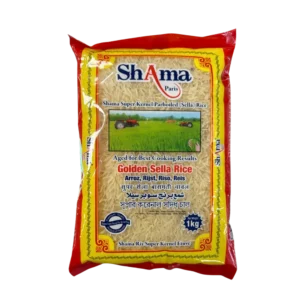 SHAMA Super Kernel Parboiled (Sella) Golden Sella Rice 1kg