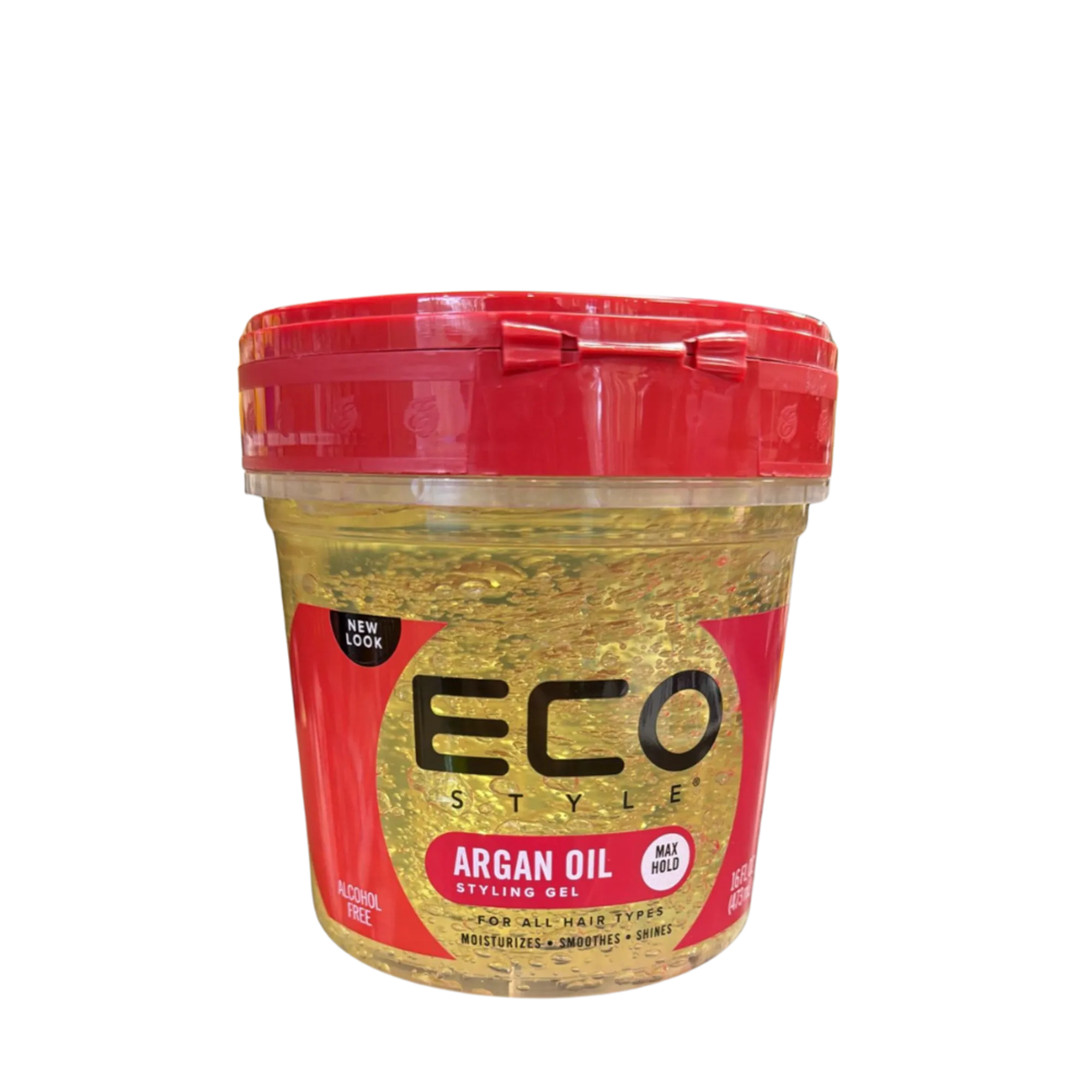 Eco Style Argan Oil Styling Gel - Max Hold, Alcohol-Free (16 oz / 473ml)