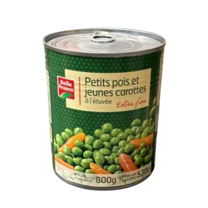 Belle France Petits Pois et Jeunes Carottes (800g Can)